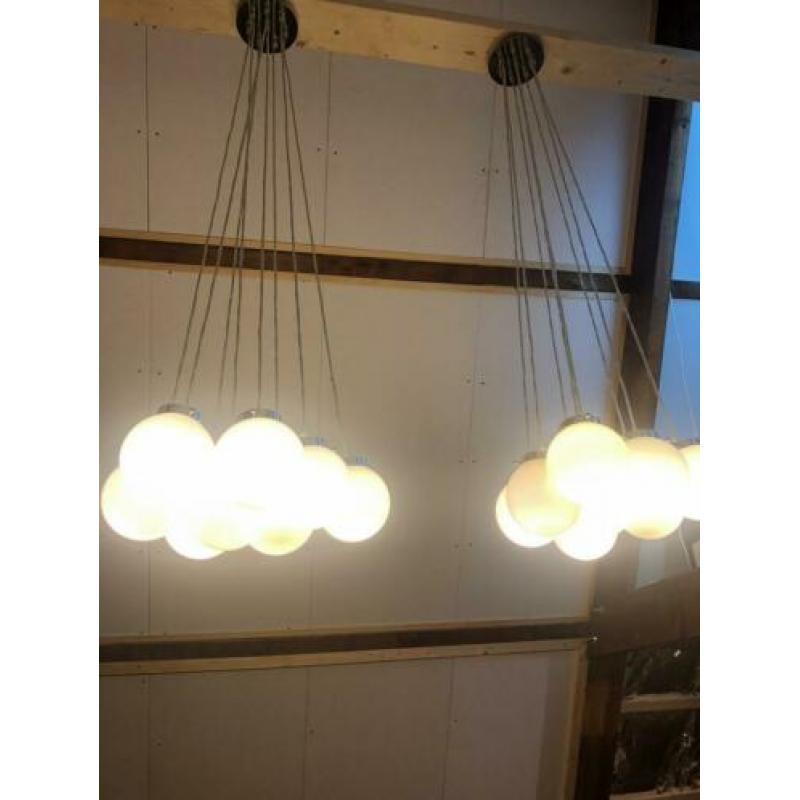 Hanglamp 2x 8 bollen