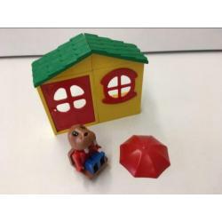 Fabuland huis onderdelen met minifiguur