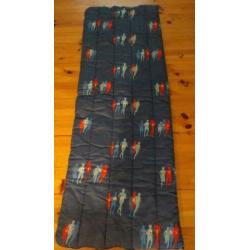 Slaapzak, vulling 100% polyester, blauw met afbeeldingen