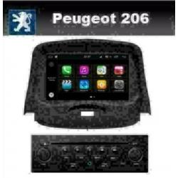 Peugeot 206 radio navigatie android 8.0 wifi dab+ s200 usb