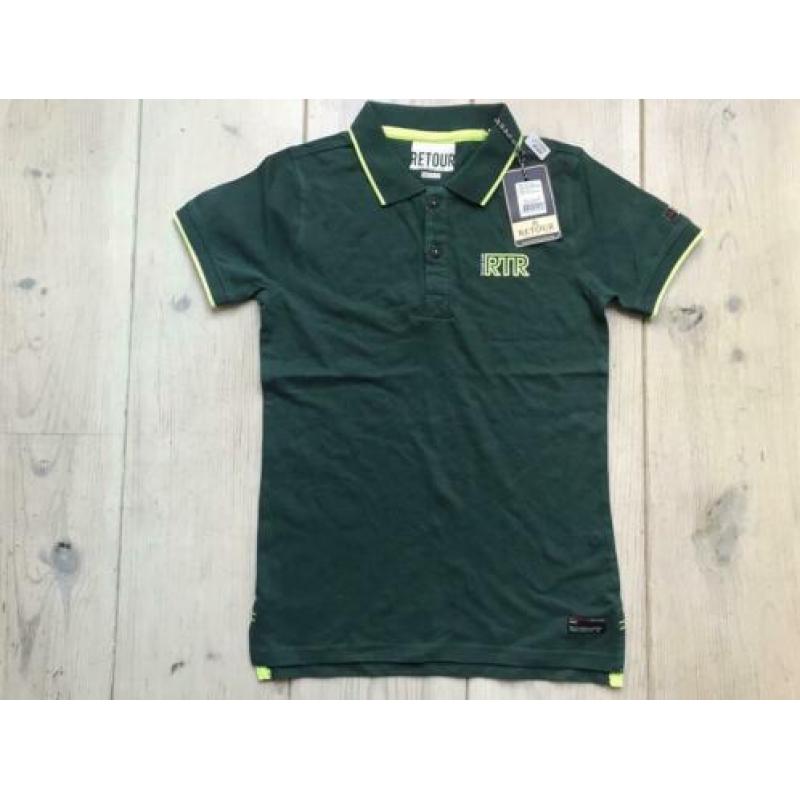 Nieuw! Retour polo groen 146/152