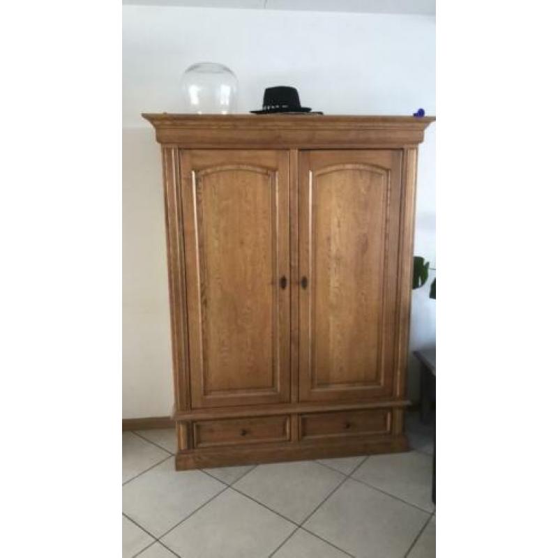 Mooie houten eiken kast H 185 B 142,5 D 51 cm