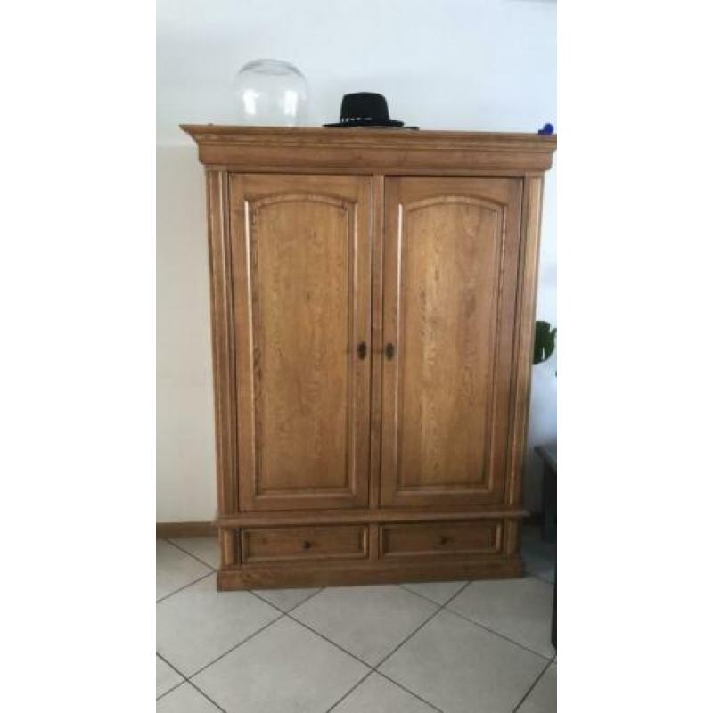 Mooie houten eiken kast H 185 B 142,5 D 51 cm