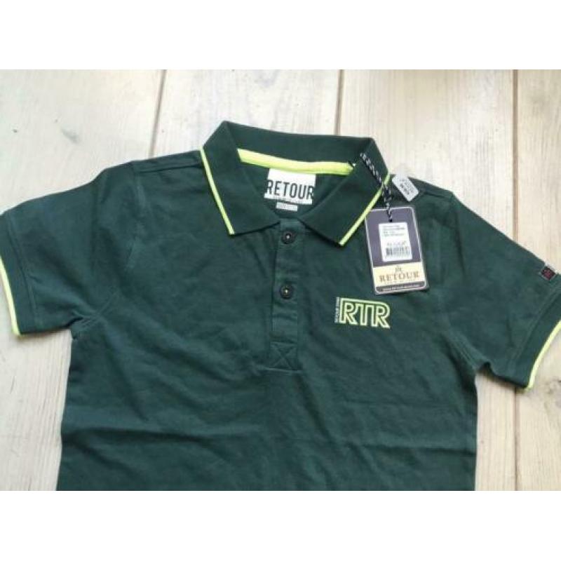 Nieuw! Retour polo groen 146/152