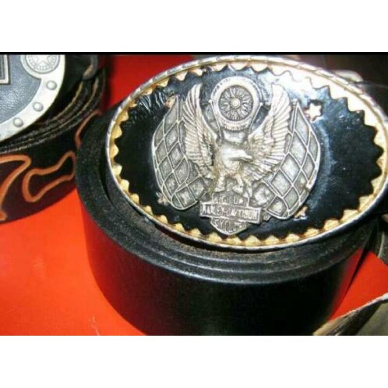 Harley Davidson Leather belt & Buckle Harmony Design USA