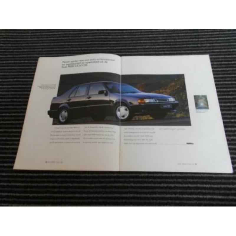 SAAB 9000 Nederlandse Folder Brochure Druk 1994