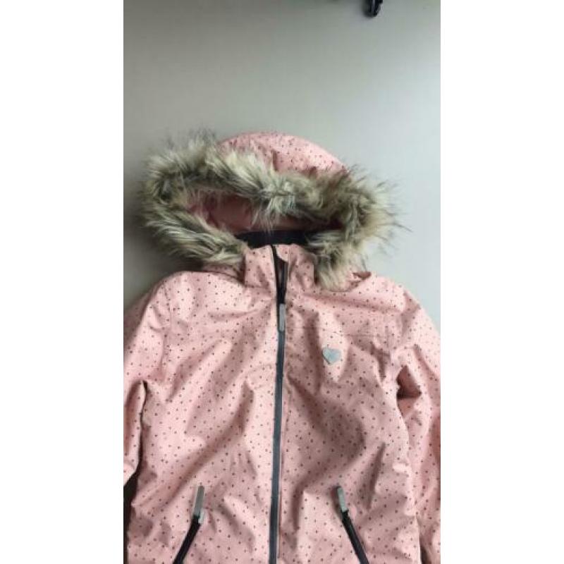 Skipak 128 twv 90 euro 1 x gedragen oud roze stippen funfur