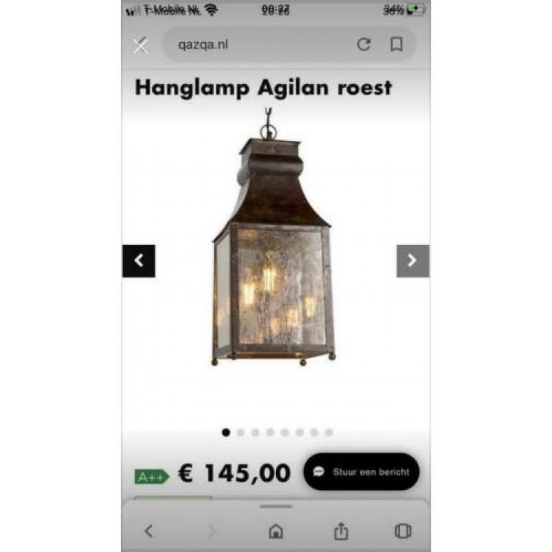 Hanglamp Qazqa agilan roest kleur nieuw in doos