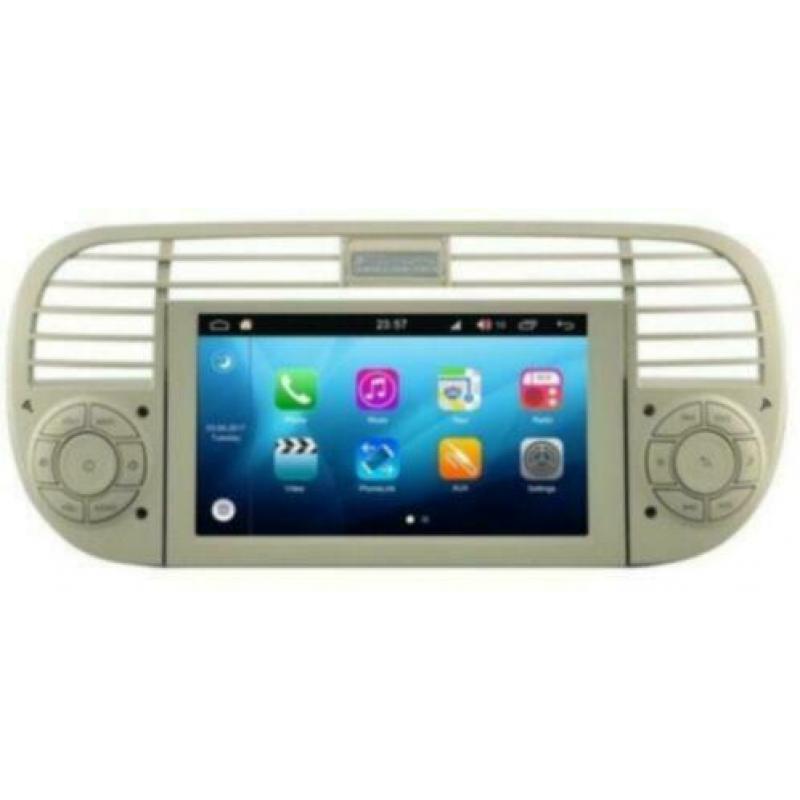 Fiat 500 radio navigatie 2007 dvd carkit android 9 dab+ 32gb