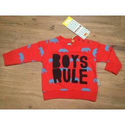 Nieuw set O’Chillie sweater rood en broekje blauw 68