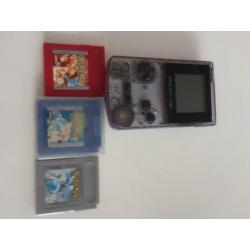 Gameboy color 3 spellen pokemon silver, red en blue