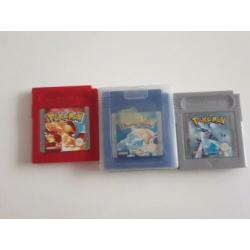 Gameboy color 3 spellen pokemon silver, red en blue