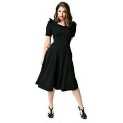 Lindy Bop Marla 50's black vintage design jurk rockabilly S