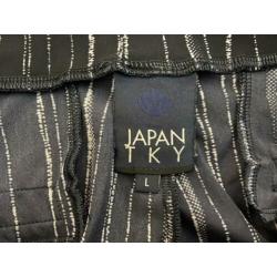 Travelstof broek van Japan TKY maat L zwart/wit