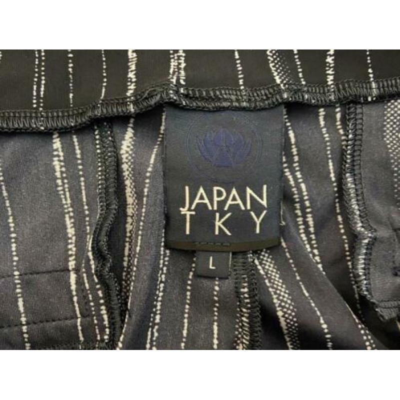 Travelstof broek van Japan TKY maat L zwart/wit