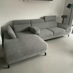 lounge/hoek bank montel urban grijs