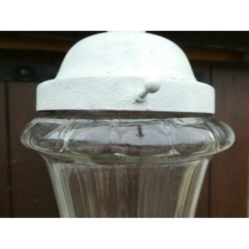 retro jaren 50 plafondlamp kap glas vintage 36 cm hoog 14,50