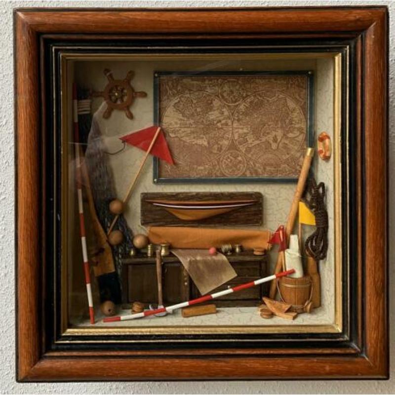 Maritiem schilderij, vitrine, diorama.