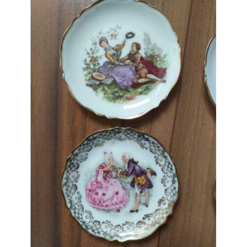 4 mooie bordjes limoges france (2 + 2 gratis)