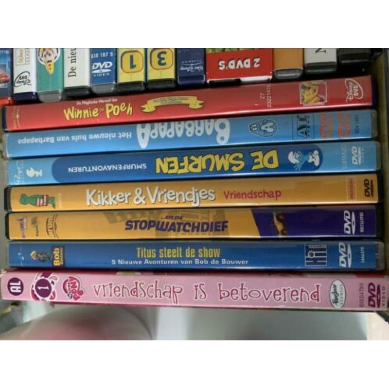 Doos kinder DVD’s - peuter en kleuter films en series