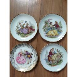 4 mooie bordjes limoges france (2 + 2 gratis)