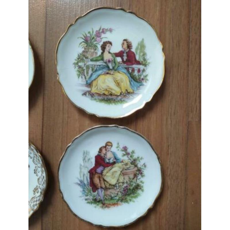 4 mooie bordjes limoges france (2 + 2 gratis)