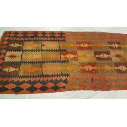 Antiek Kaukasus kelim 270 x 125/Kilim/Perzische tapijt/Loper