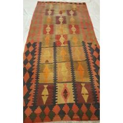 Antiek Kaukasus kelim 270 x 125/Kilim/Perzische tapijt/Loper