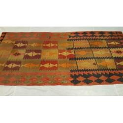 Antiek Kaukasus kelim 270 x 125/Kilim/Perzische tapijt/Loper