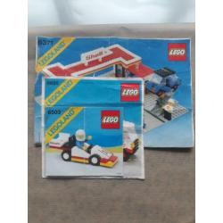 lego Shell station ,tankwagen en race auto jaren 80 .