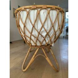 Vintage Rotan Babywiegje, Babybedje - Opknapper