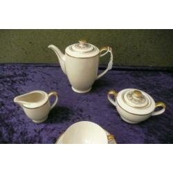 Art deco porseleinen mokka servies, tete a tete (Reyshof)