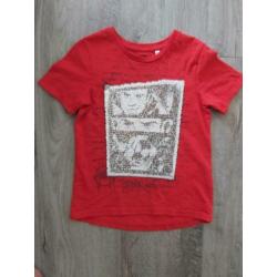 Spiderman shirt 2 printen draagbaar maat 116 rood zgan