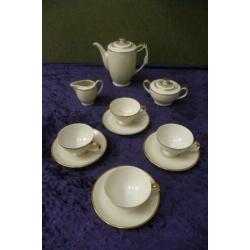 Art deco porseleinen mokka servies, tete a tete (Reyshof)