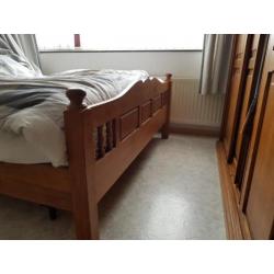 Eiken bed 2 persoons