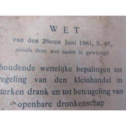 2 st. Antieke wetboekjes o.a. DRANKWET 1918 - Tjeenk Willink