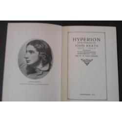 Keats' Hyperion - metrische vertaling van Mr W.W. van Lennep