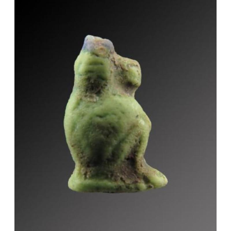 Egyptian faience amulet of Toth as Baboon