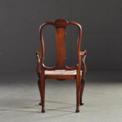 Antieke stoelen / Stel van 2 mahonie armstoelen 1900 chip...