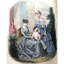 Magasin des Demoiselles 1846 Mode met 12 kleurenillustraties