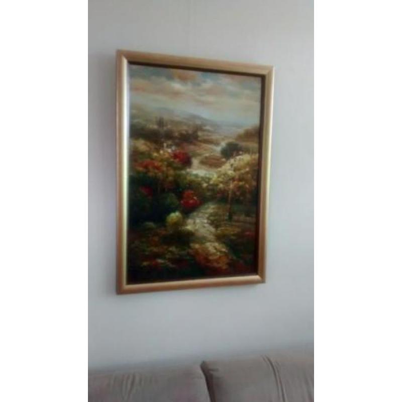 Olieverf Schilderij Toscane op doek (60x90)