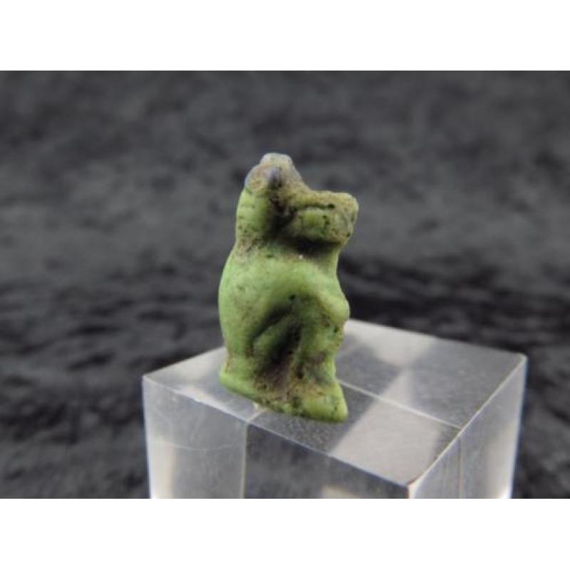 Egyptian faience amulet of Toth as Baboon