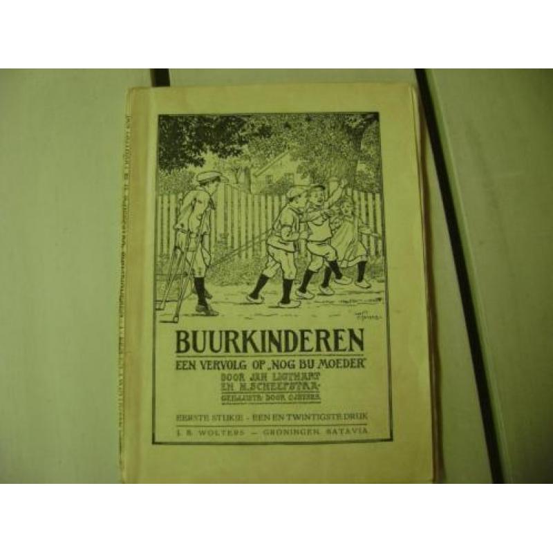 4 boeken (1e t/m 4e stukje) Buurkinderen - J. Ligthart + Sch