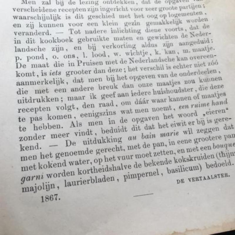 Keukenboek - 1887 19e eeuws kookboek .