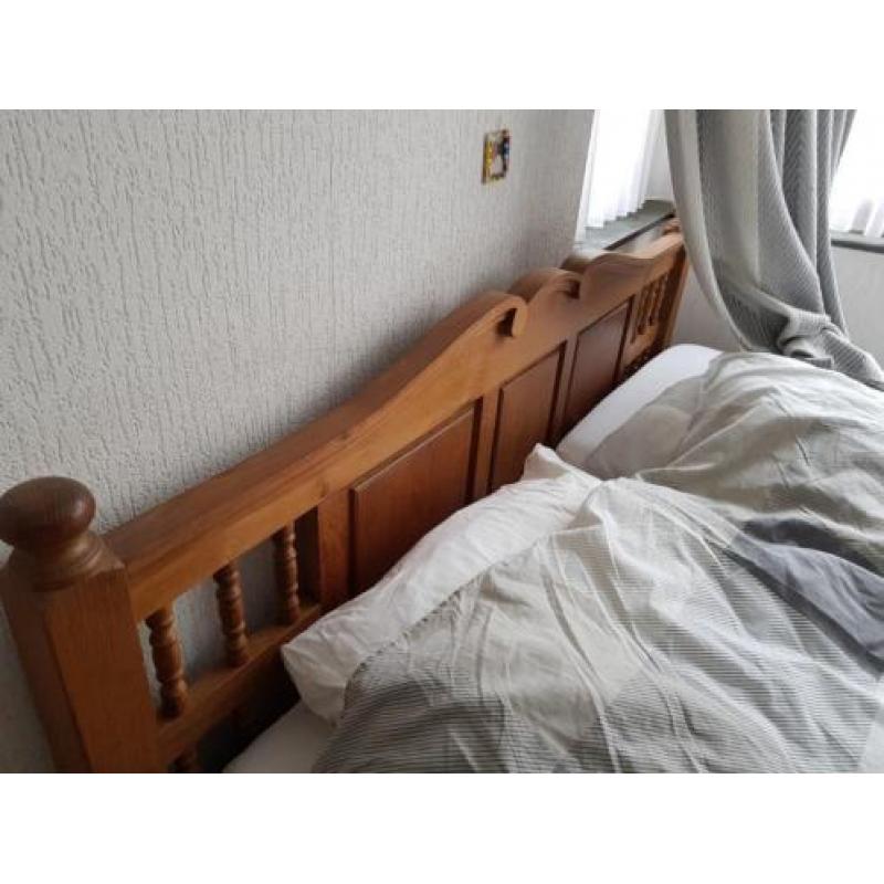 Eiken bed 2 persoons