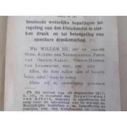 2 st. Antieke wetboekjes o.a. DRANKWET 1918 - Tjeenk Willink