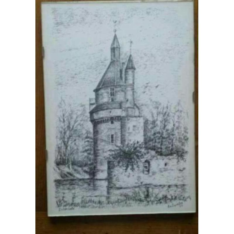 pentekening kasteel Duurstede P. v. Zwieten.