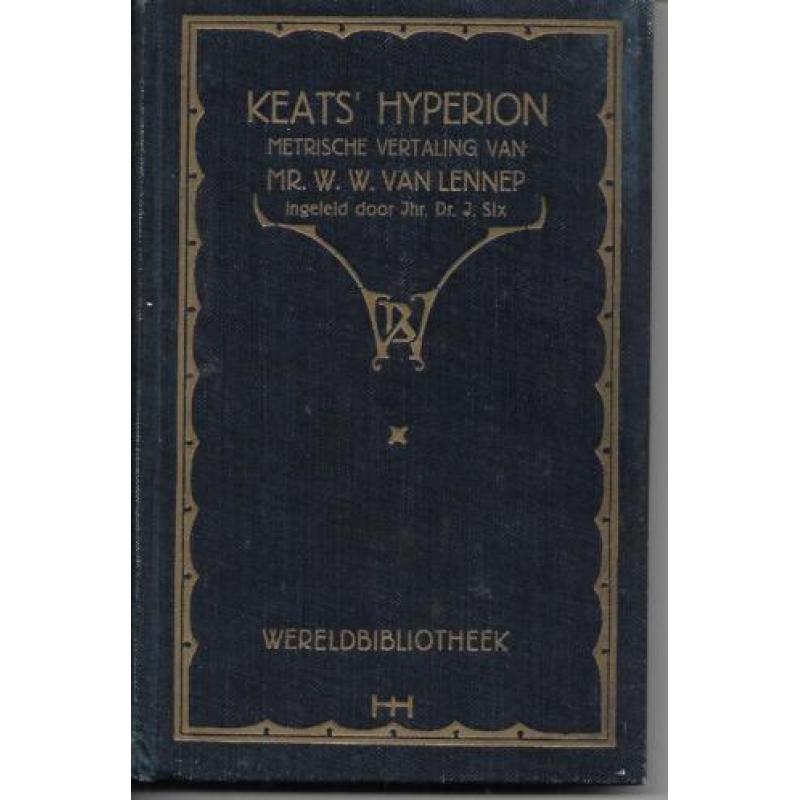 Keats' Hyperion - metrische vertaling van Mr W.W. van Lennep