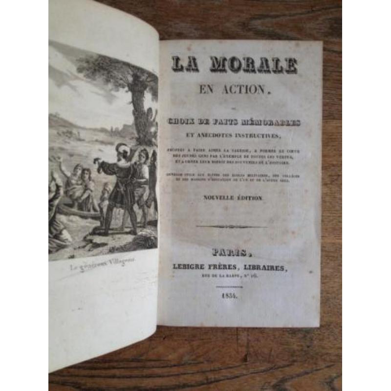 La morale en action 1834 4 gravures