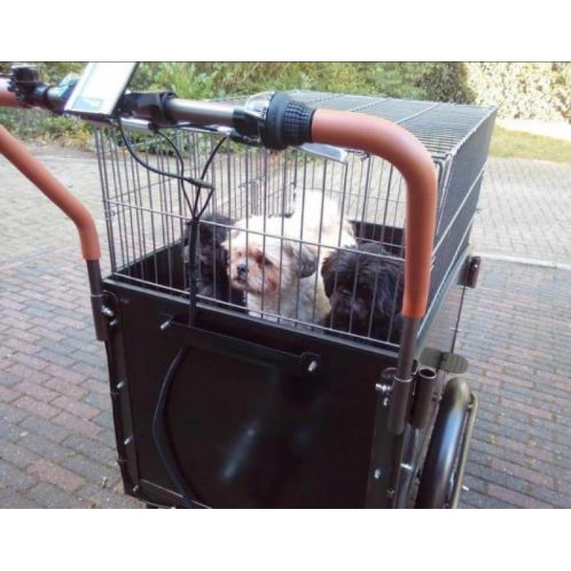 Gezocht idee oplossing om hond in bakfiets te houden bench?